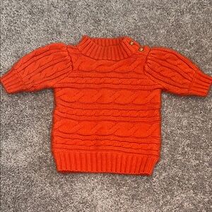 Janie and Jack Bold Orange Knit Sweater